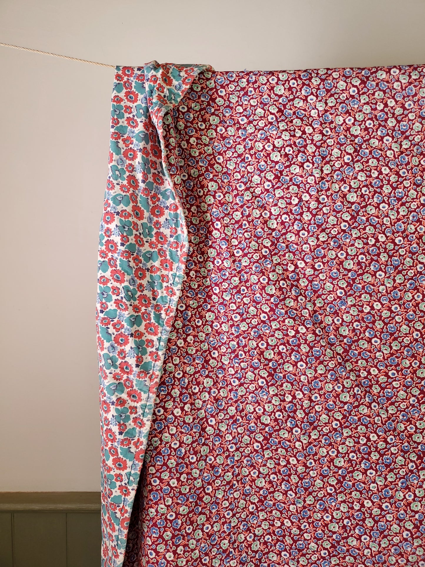 Vintage Whole Cloth Summer Quilt