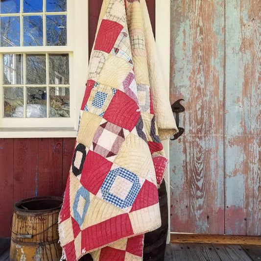 Red yellow and Blue Quilt