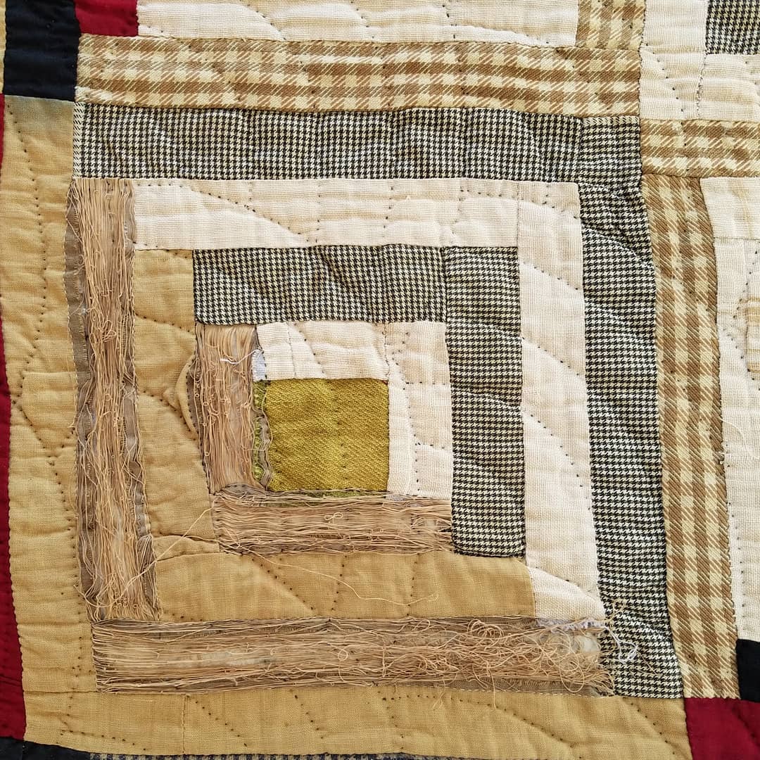 Wool Log Cabin Quilt