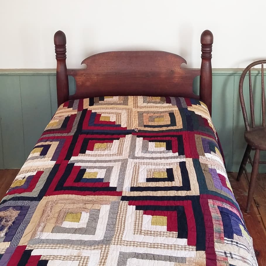 Wool Log Cabin Quilt