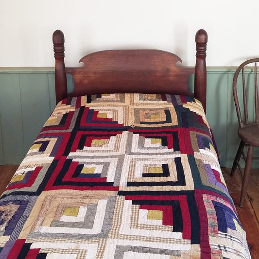 Wool Log Cabin Quilt