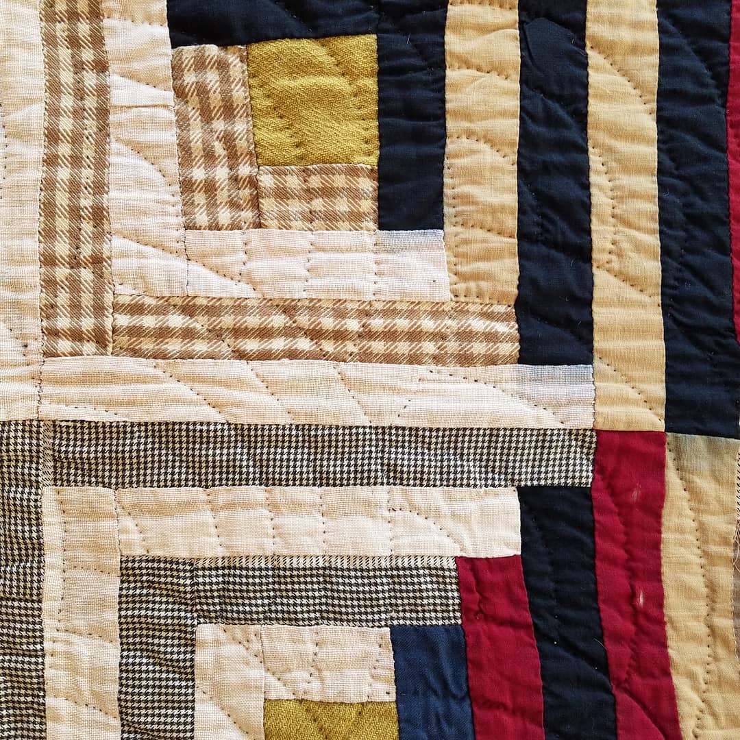 Wool Log Cabin Quilt