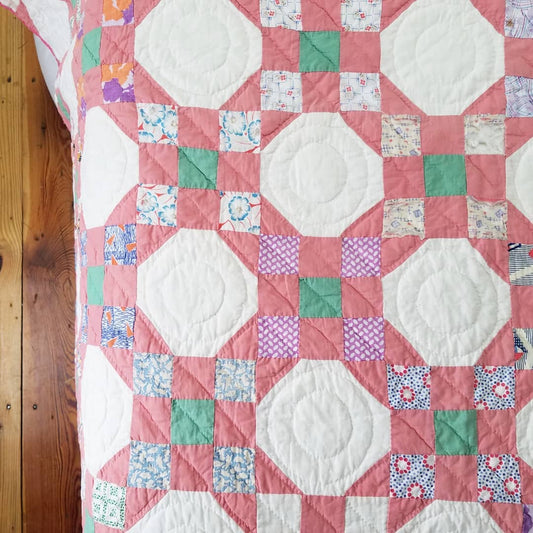 Lady in Pink Quilt