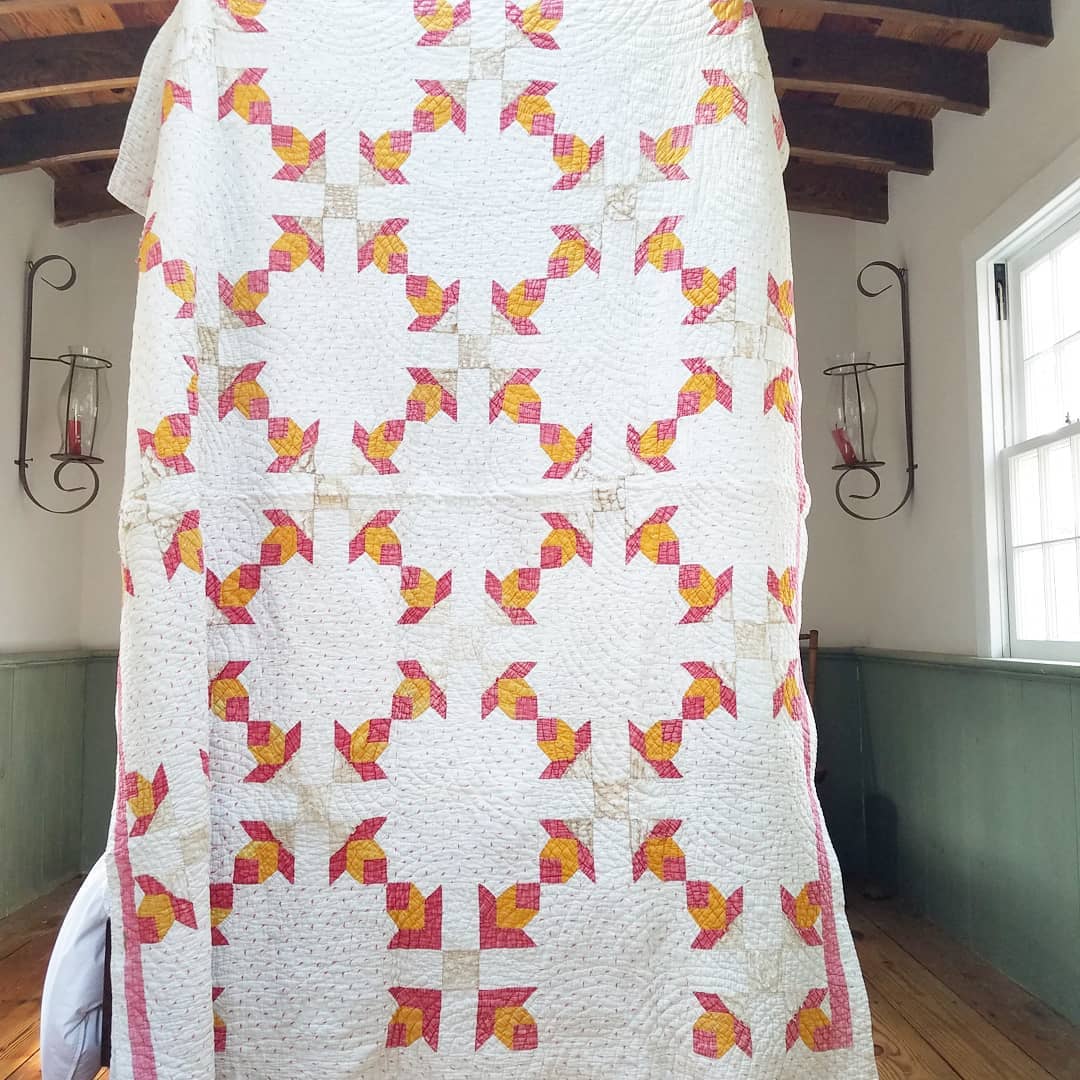 Red and Yellow Tulip Quilt