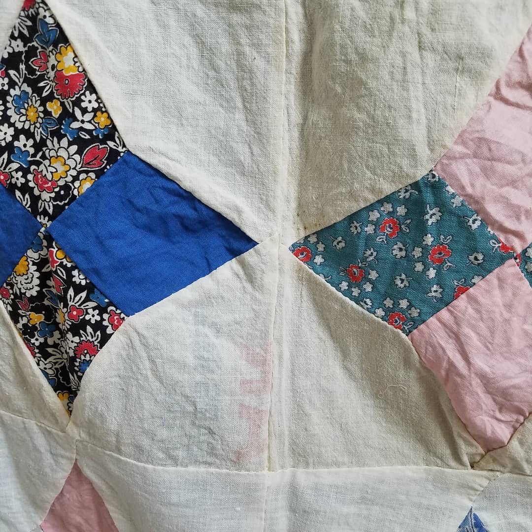 "Job's Trouble" Feed Sack Quilt Top