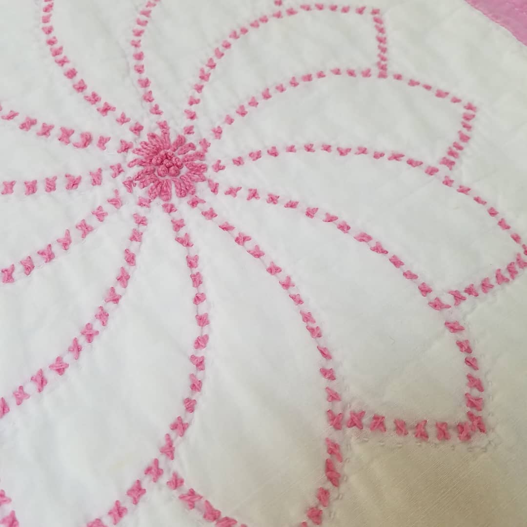 Floral Embroidery Block quilt