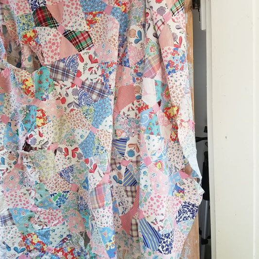 Feed Sack Bow Tie Quilt top