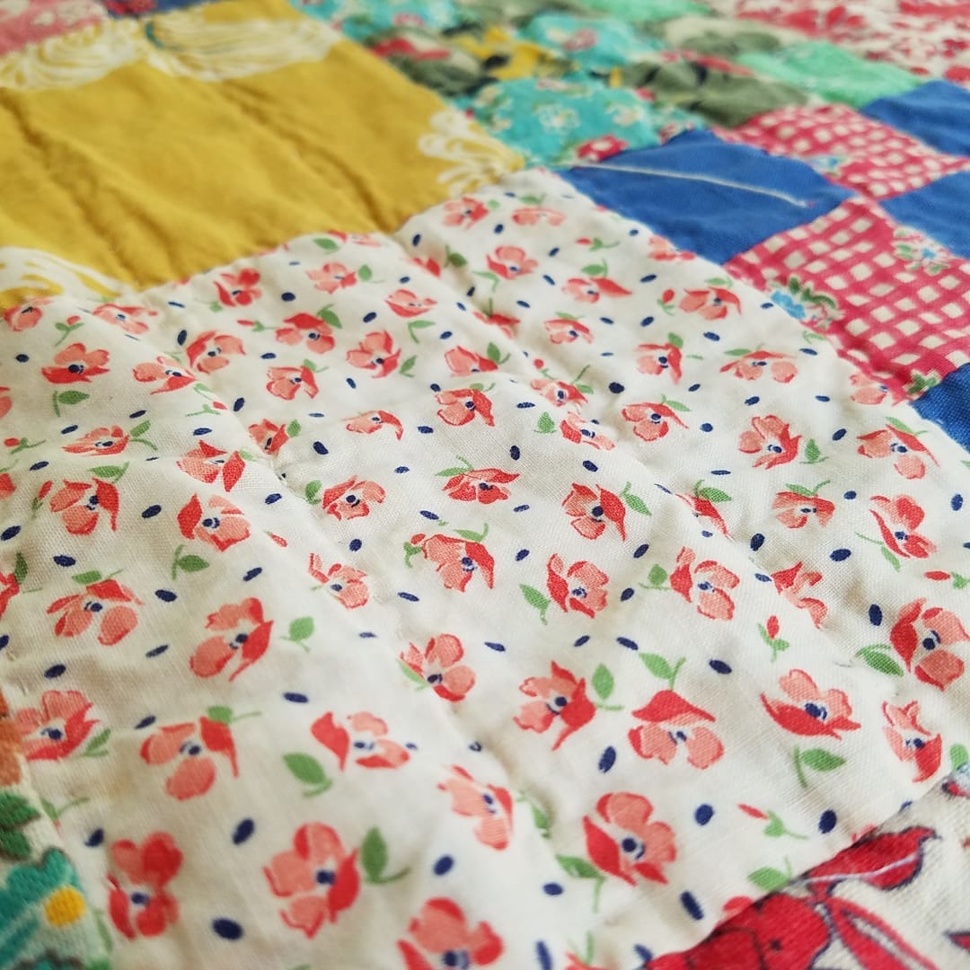 Feed Sack 9 Patch Quilt