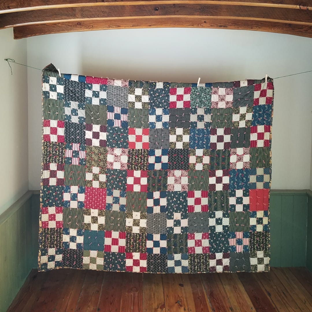 Calico Nine Patch Quilt