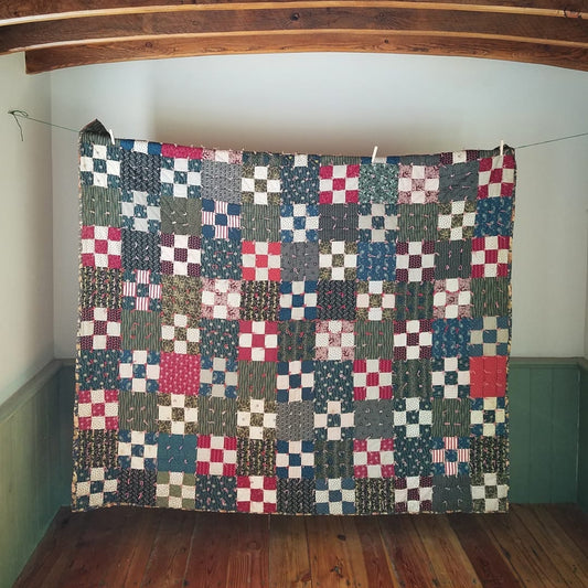 Calico Nine Patch Quilt