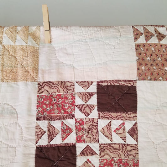 Earthtones Flying Geese Quilt