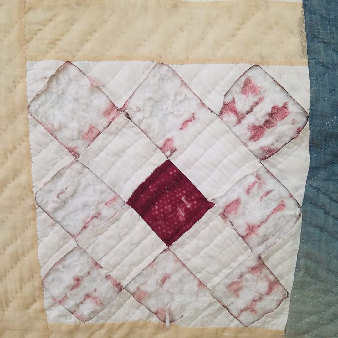 Blue and Tan Loose Quilt Blocks