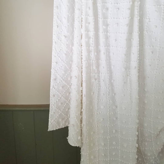 White, Cotton, Semi Sheer Throw