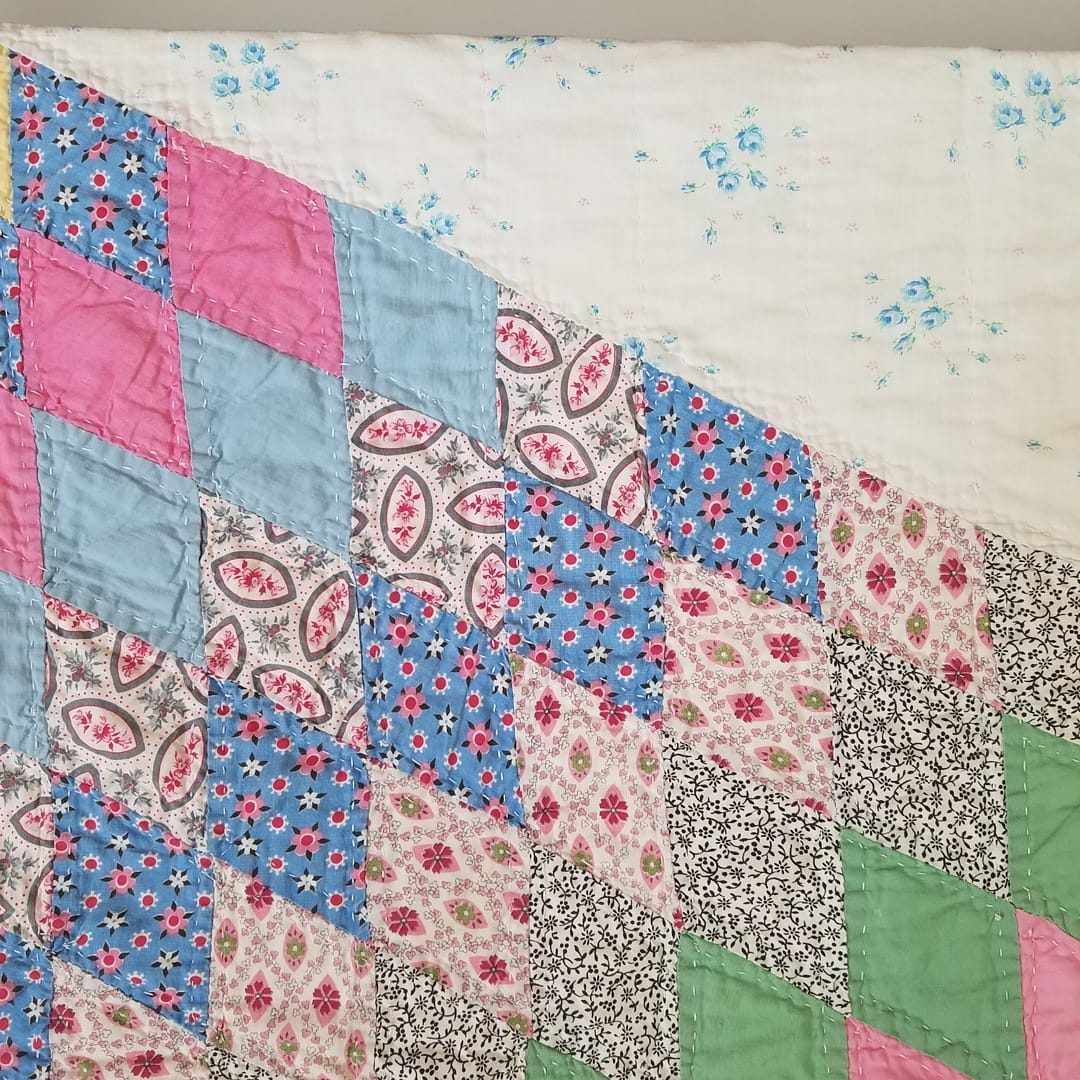 Floral Lone Star Quilt