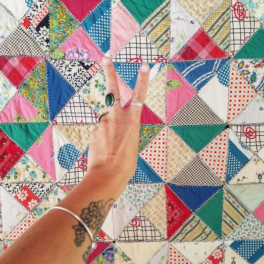 Vintage, handmade coverlet