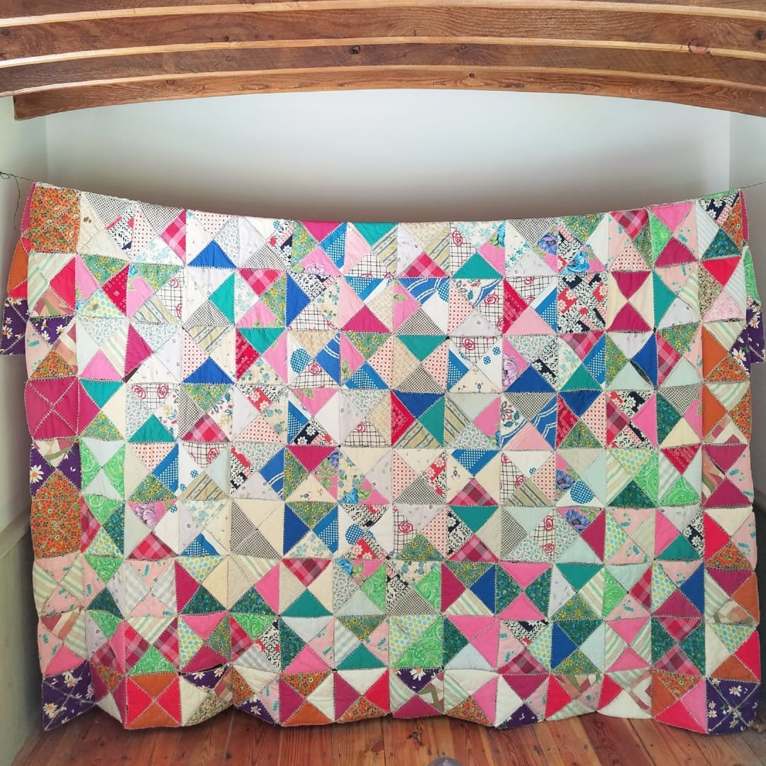 Vintage, handmade coverlet