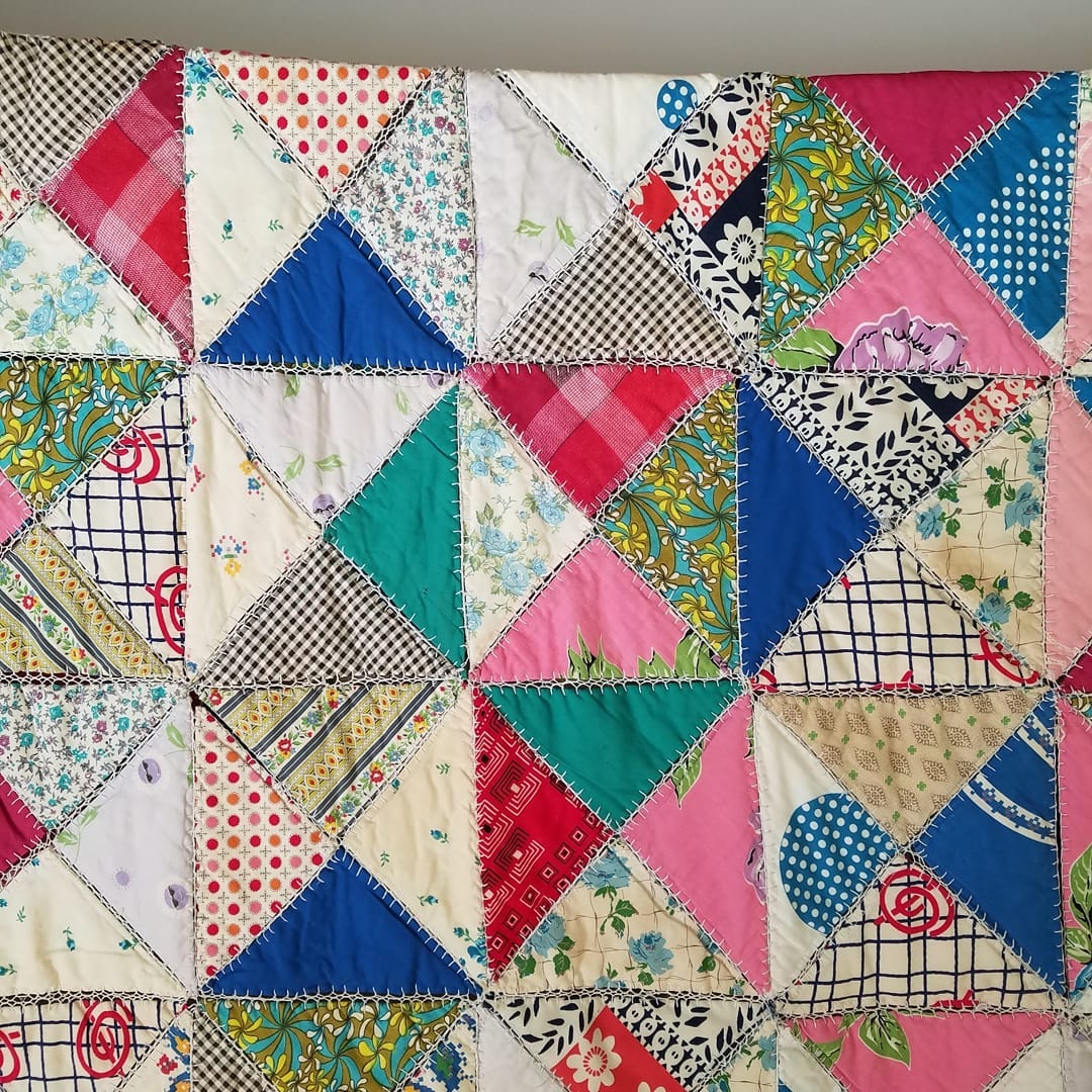 Vintage, handmade coverlet