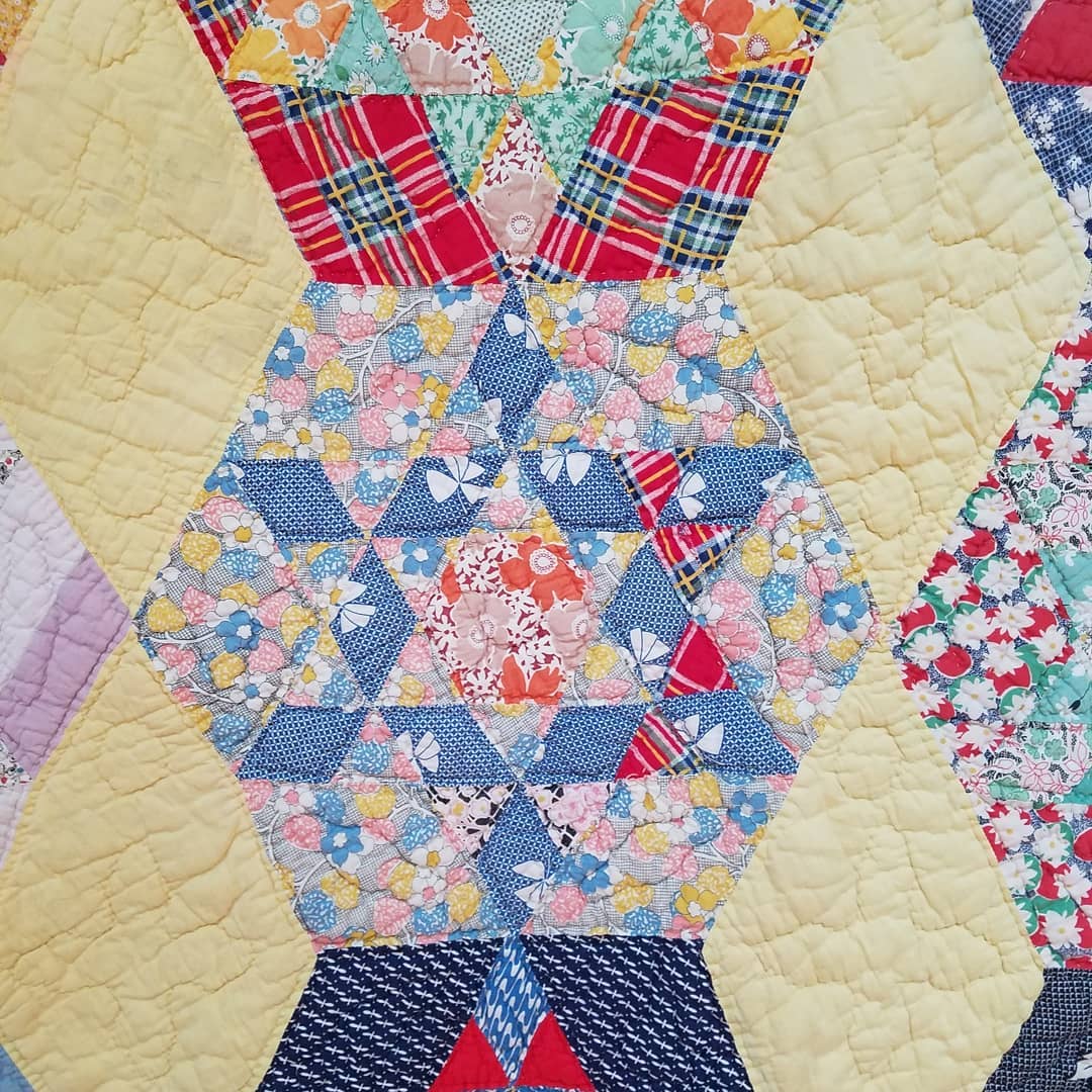 Yellow Ozark Star Quilt