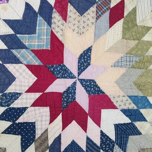 Blue Green Lone Star Quilt