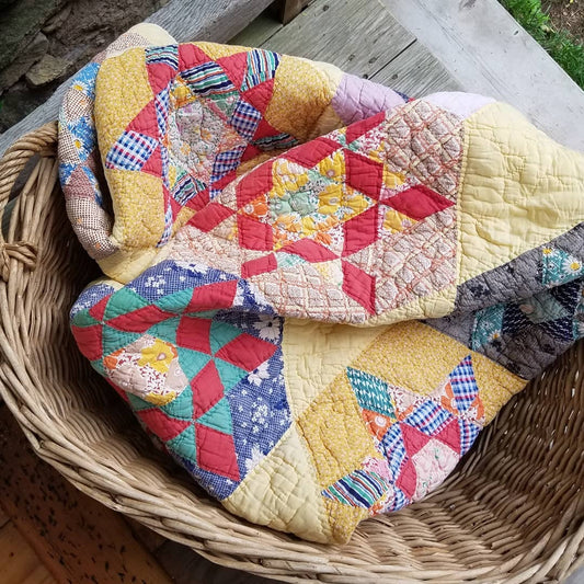 Yellow Ozark Star Quilt