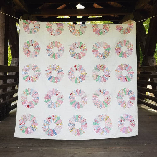 Flour/Sugar Sack Dresden Plate Quilt