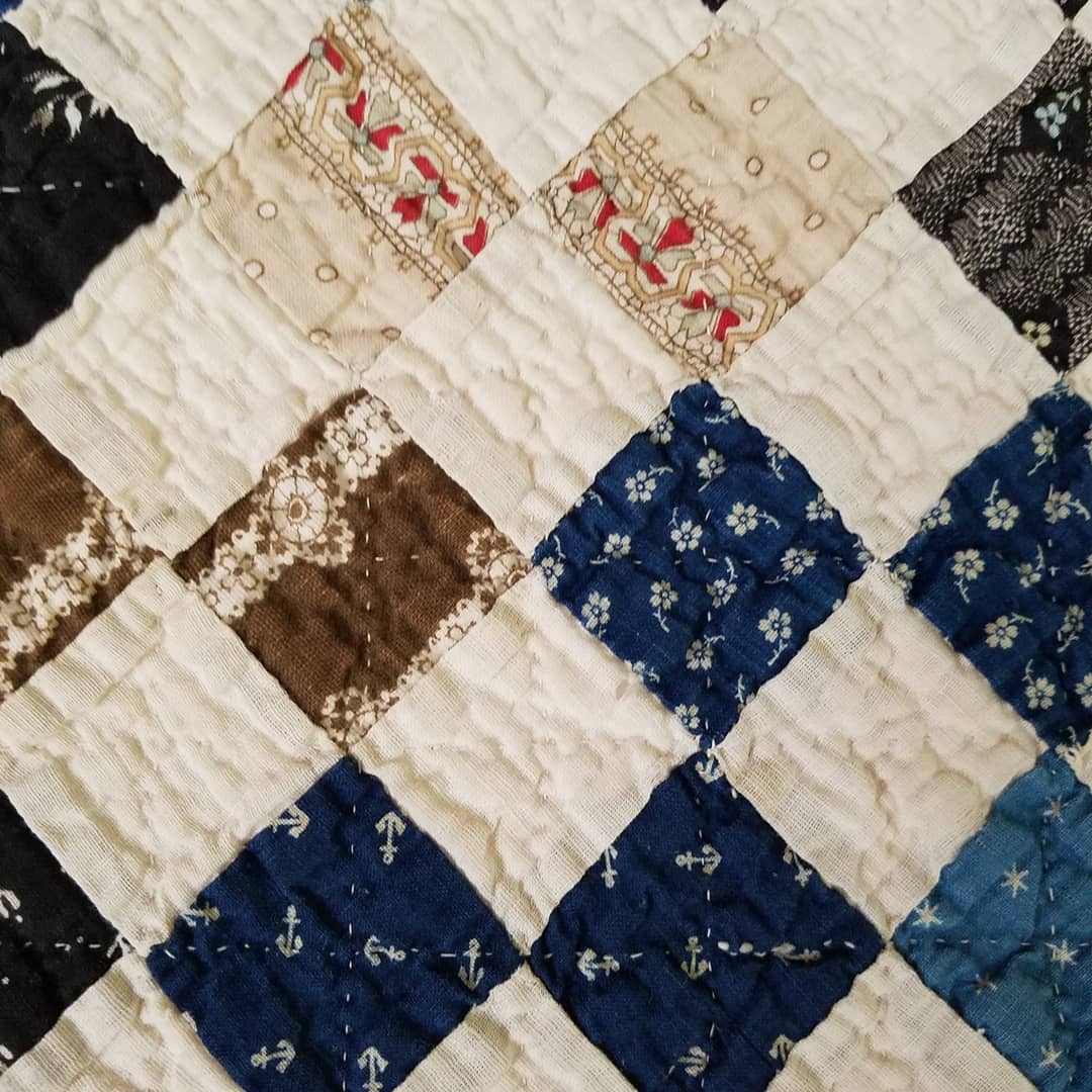 1880s Indigo Chain Quilt