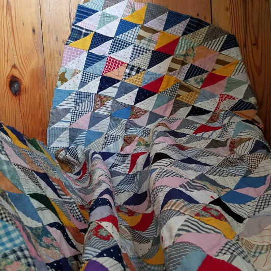 Triangle Patchwork Quilt Top