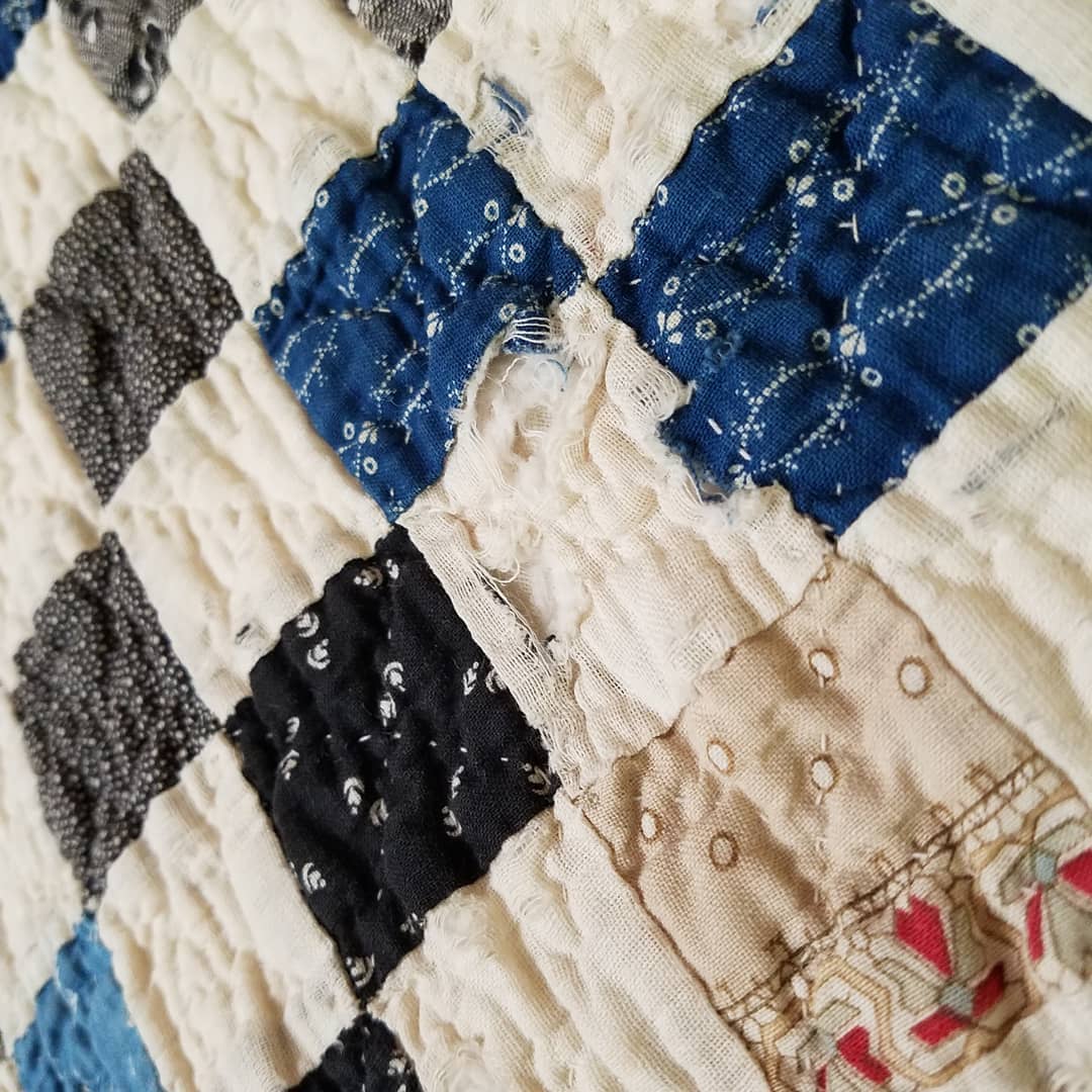 1880s Indigo Chain Quilt