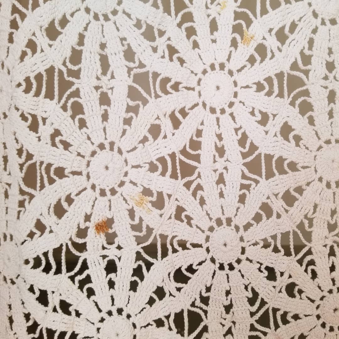 Stunning Floral Crochet Cotton Throw