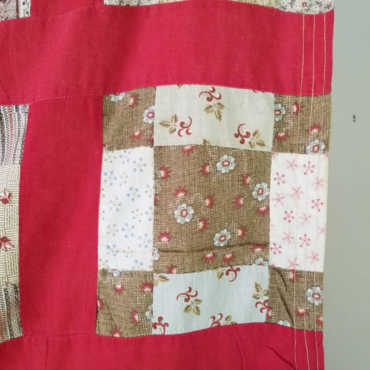 Red 9 Patch Coverlet