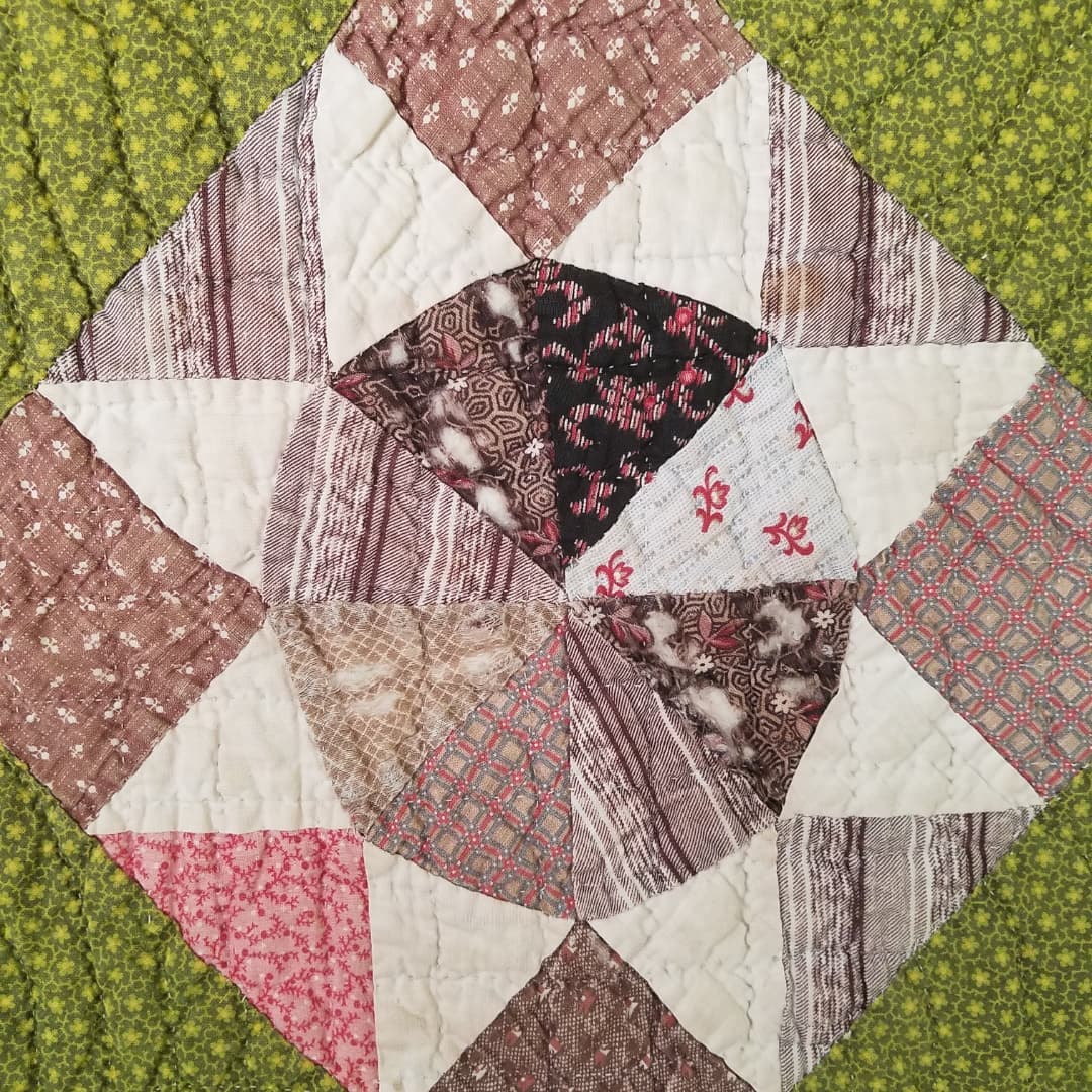 Stunning late 1800's Calico Quilt