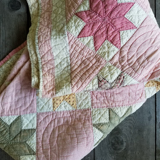 Pink Lemoyne Star Quilt
