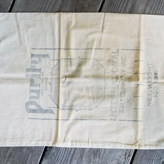Purity Salt, Antique Cotton Sack