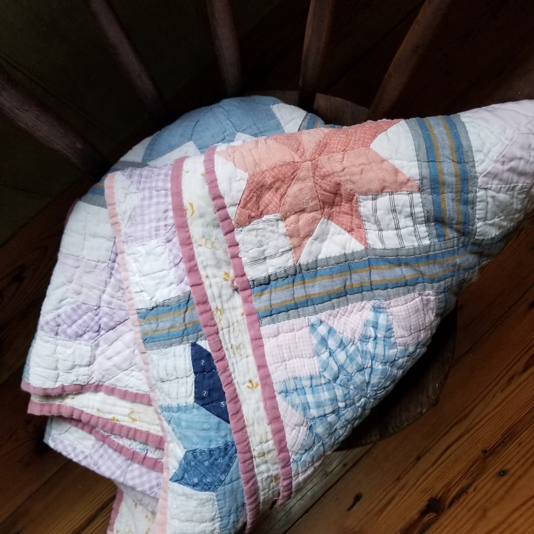 Early 1900s Shirting Star Quilt