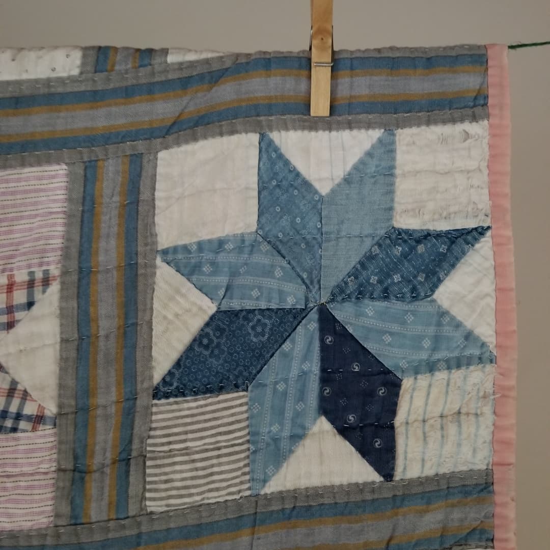 Early 1900s Shirting Star Quilt