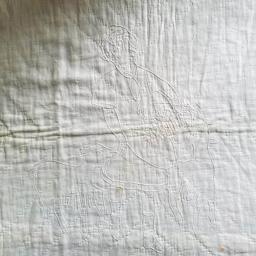 White Work, Embroidered Story Quilt