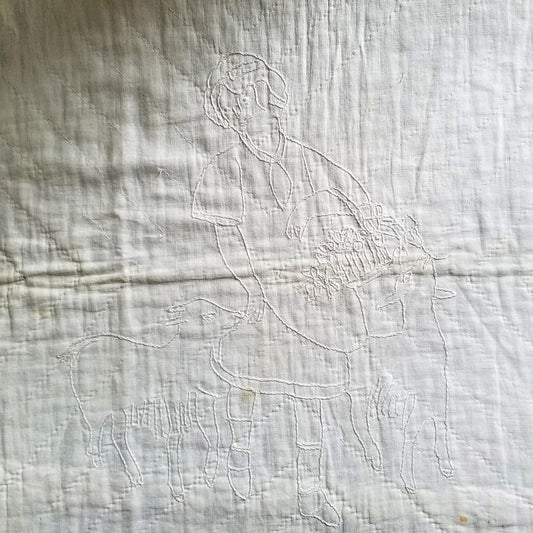 White Work, Embroidered Story Quilt