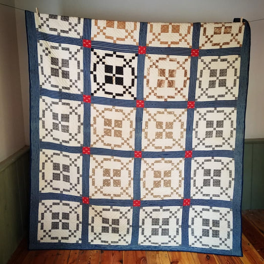 Navy and Cream Quilt