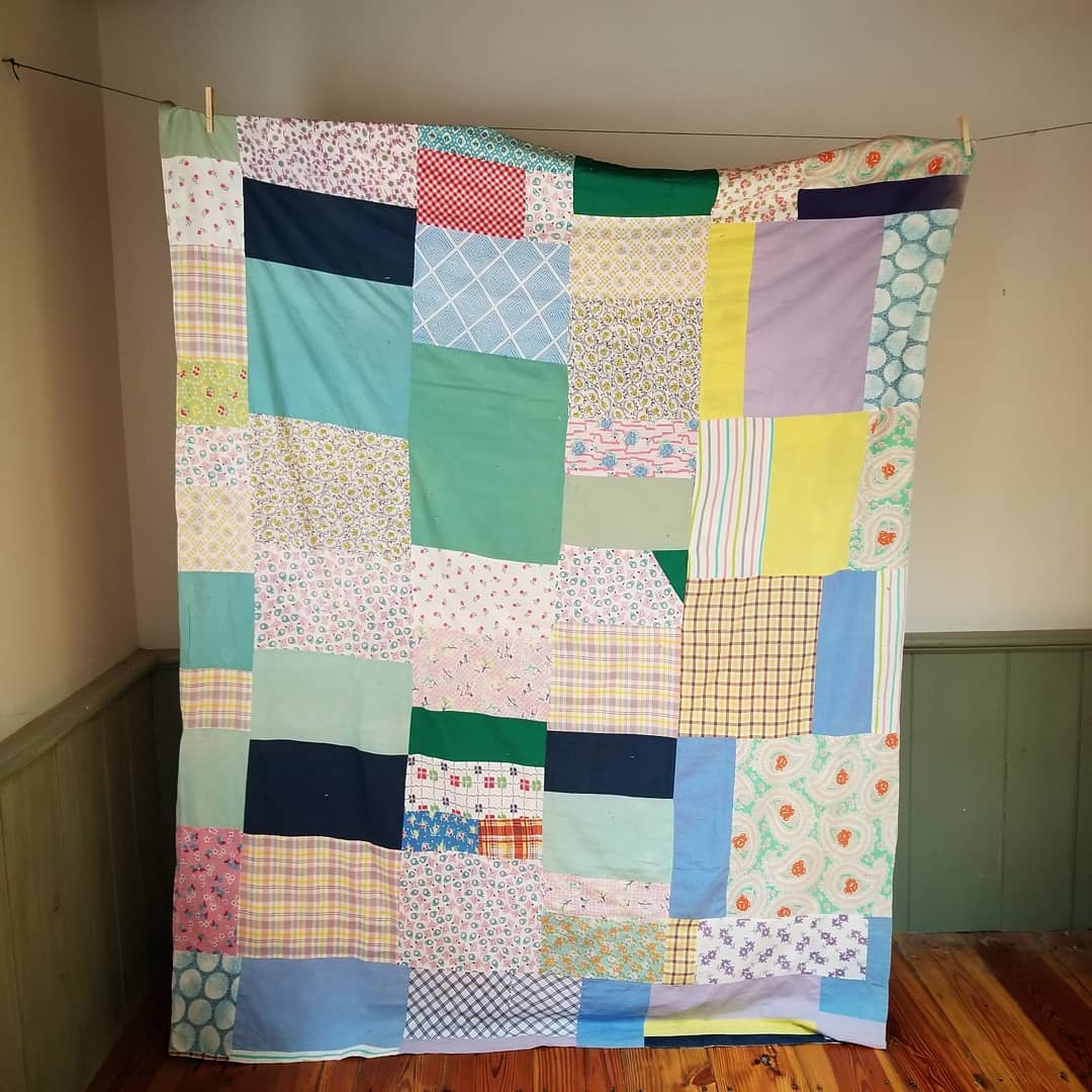 Midcentury Hand Tied Coverlet