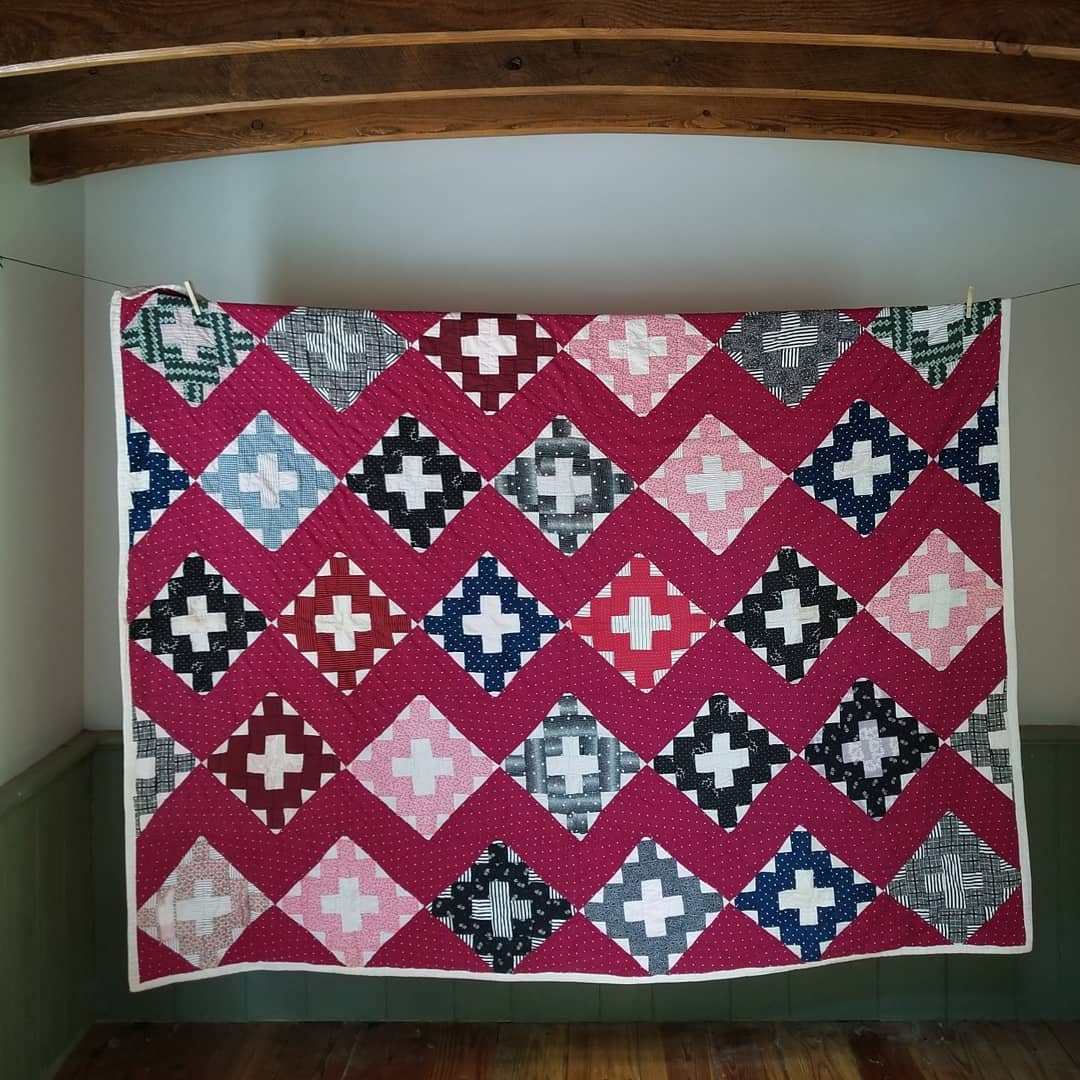Burgundy Album Quilt ca 1940