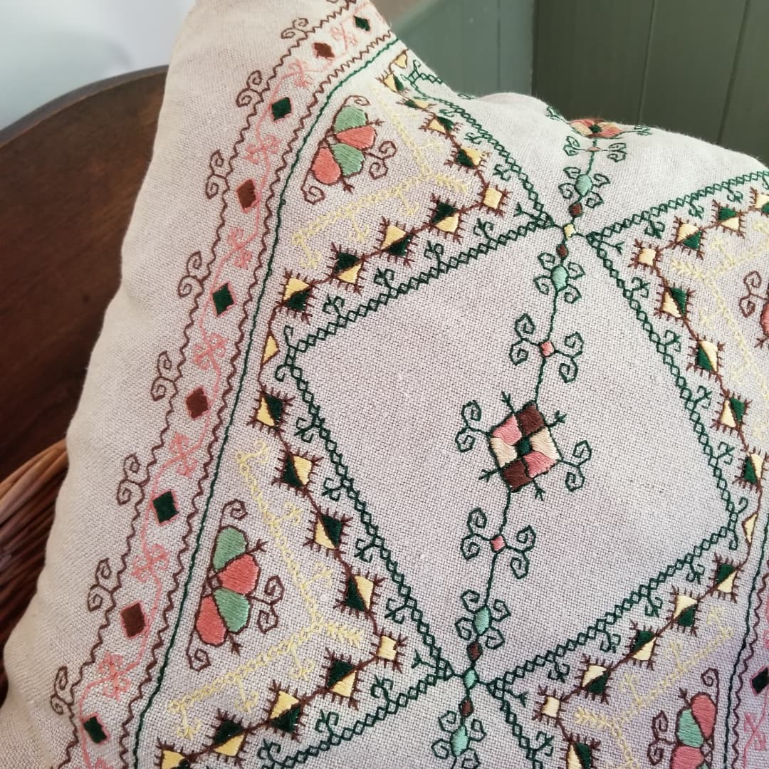 Woven and Hand Embroidered Pillow Shams