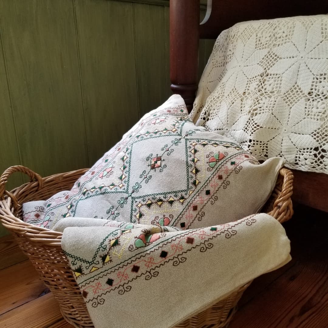 Woven and Hand Embroidered Pillow Shams