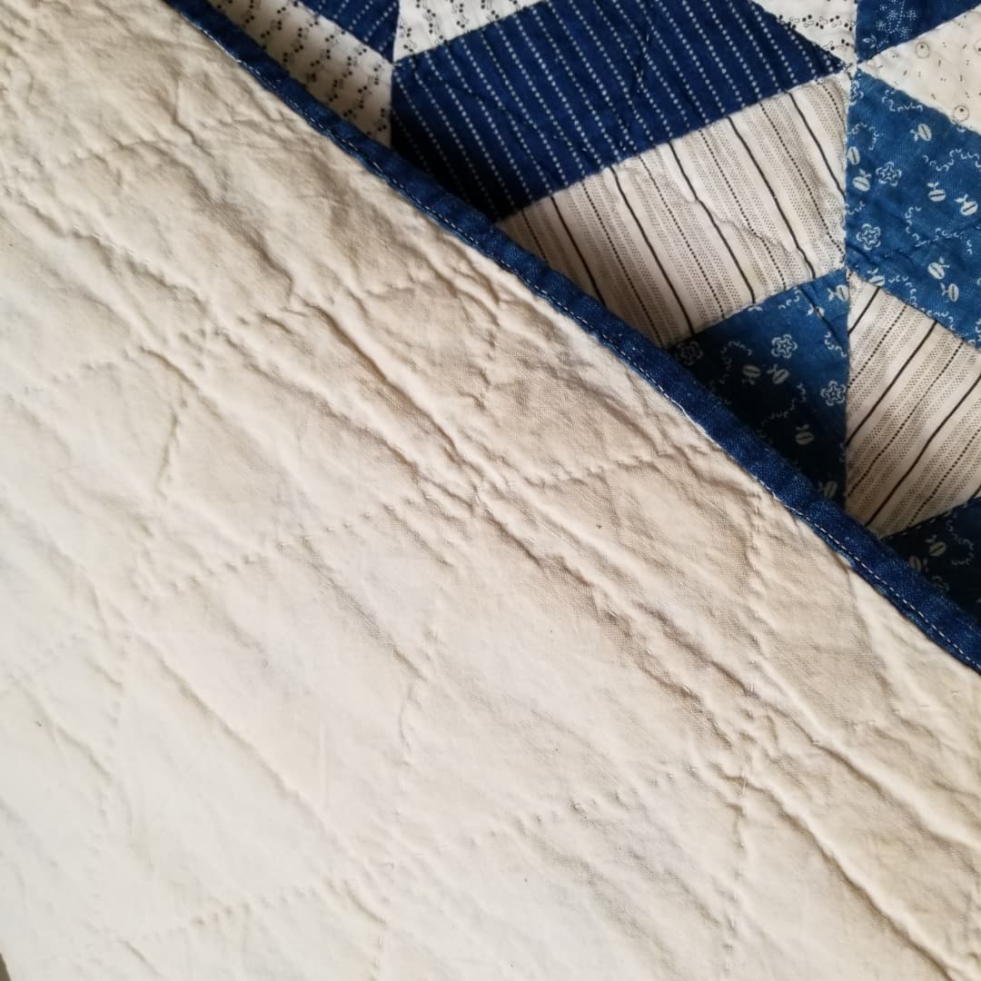 Indigo and White Quilt