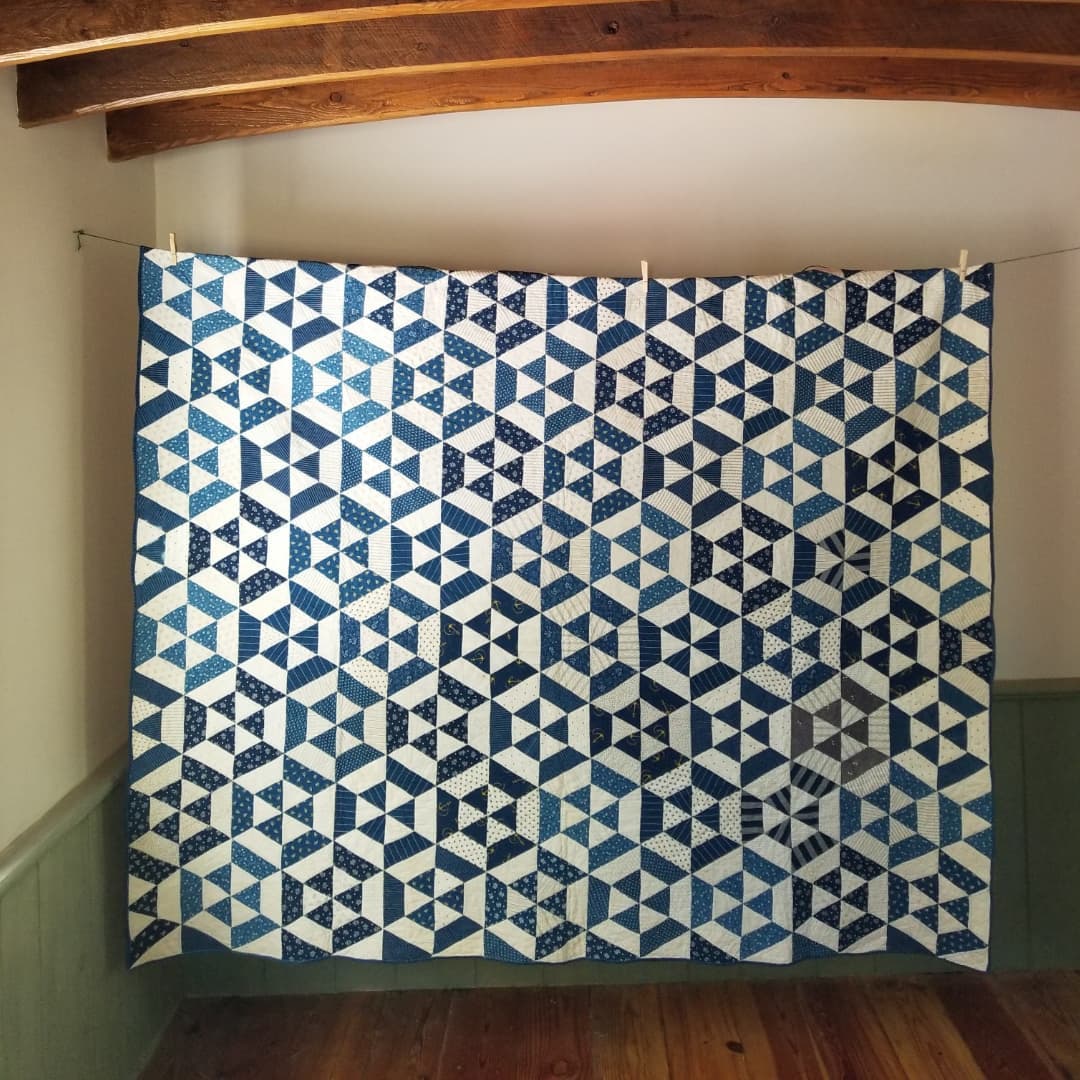 Indigo and White Quilt