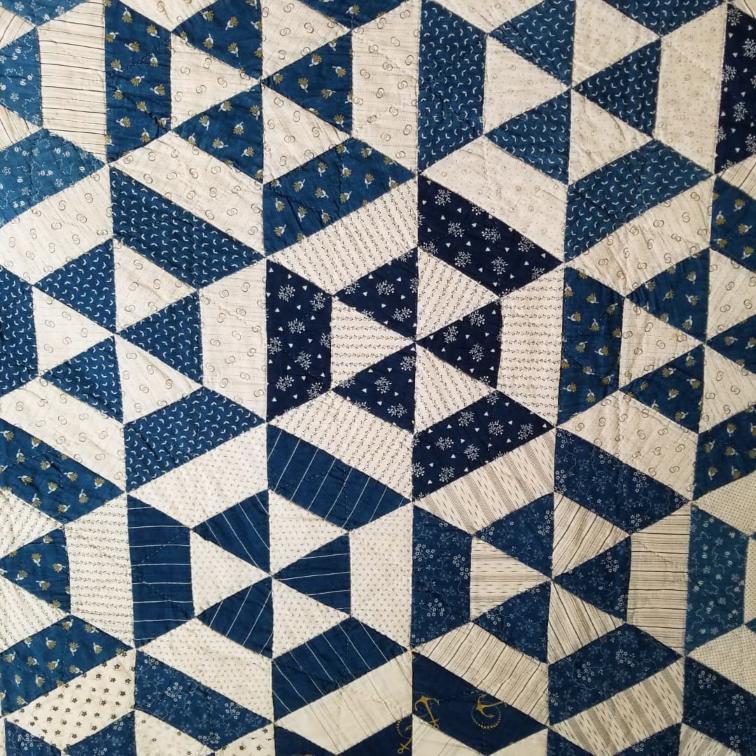 Indigo and White Quilt