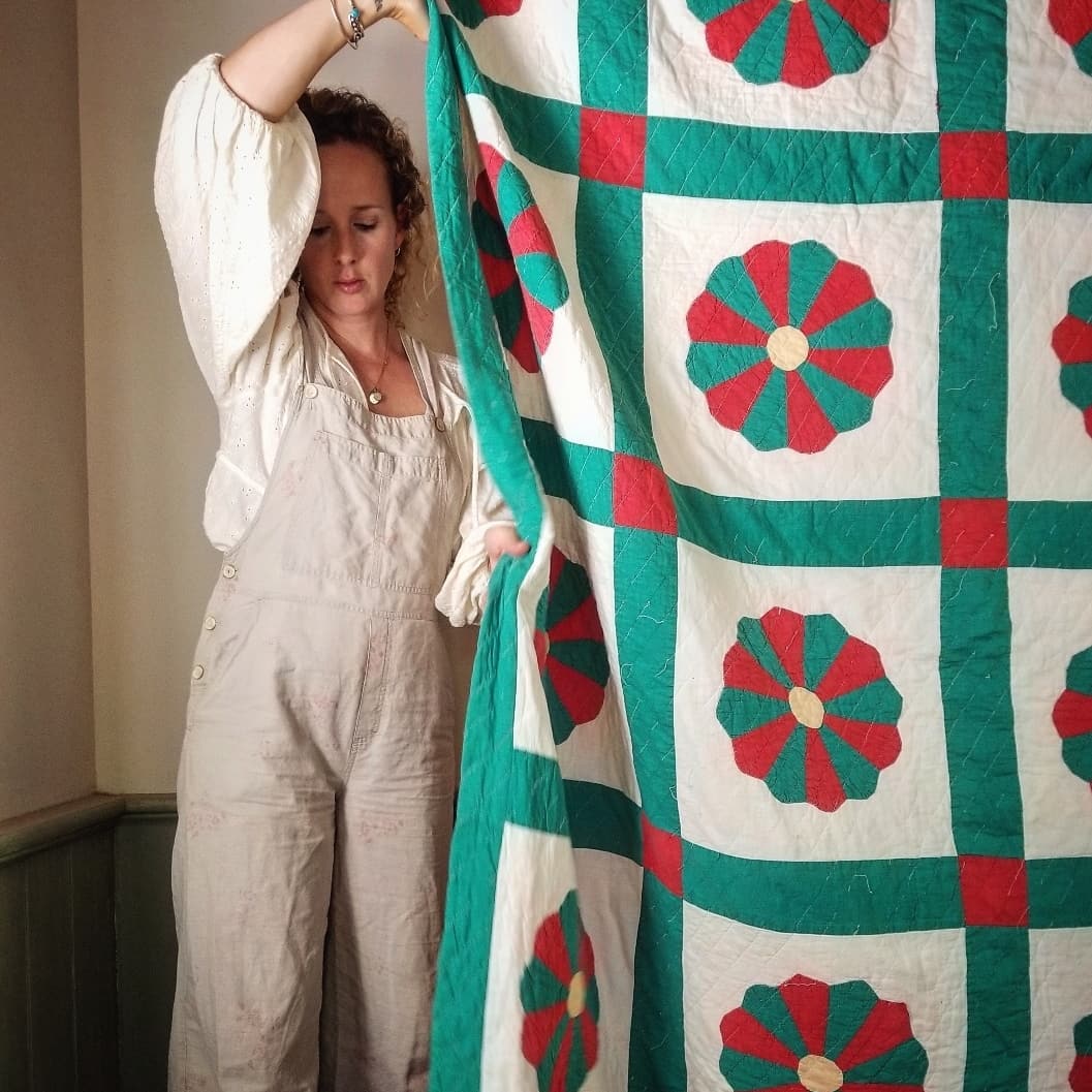 Emerald Dresden Plate Quilt
