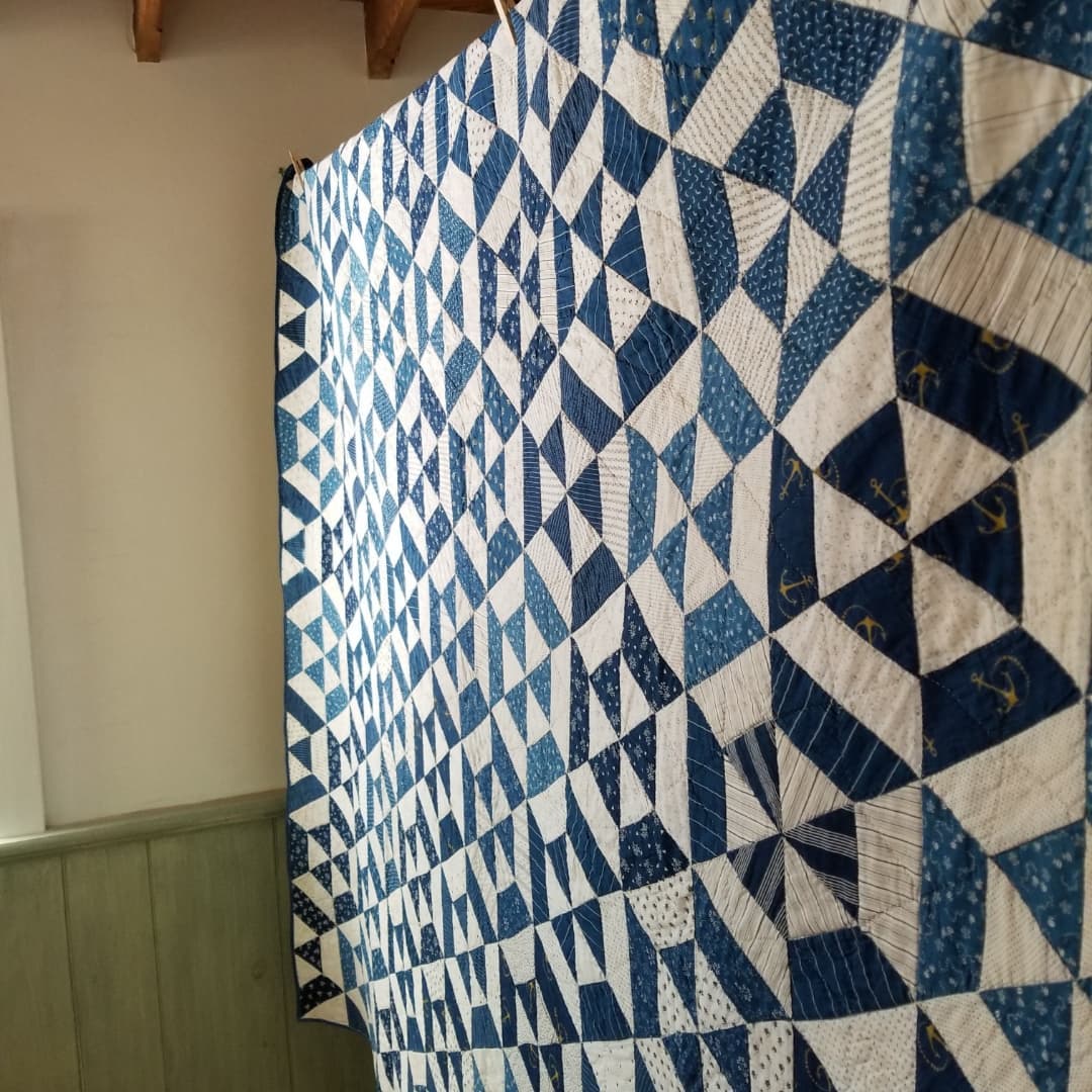 Indigo and White Quilt