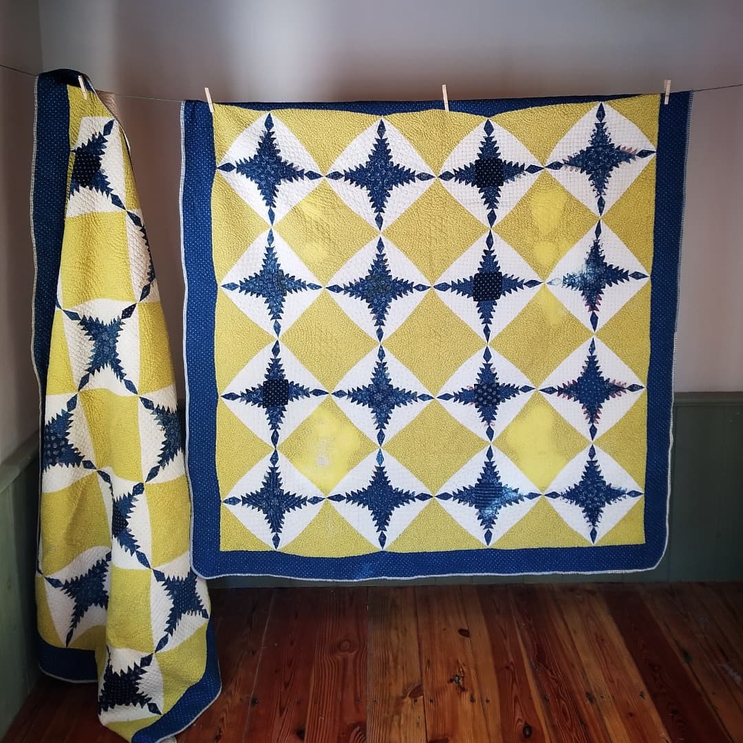 Set of 2, 1910 Feathered Star, Brother Quilts