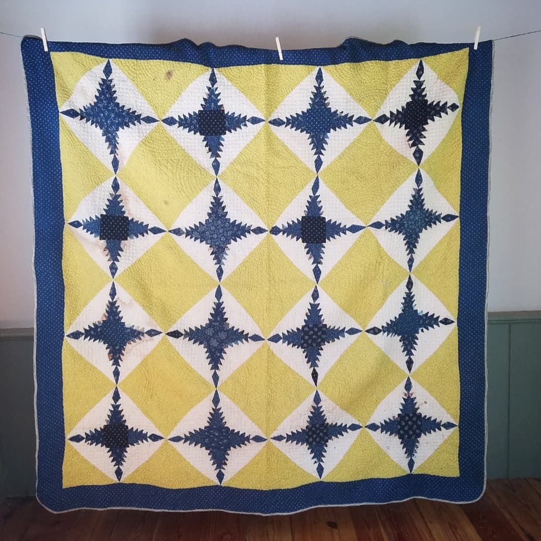 Set of 2, 1910 Feathered Star, Brother Quilts