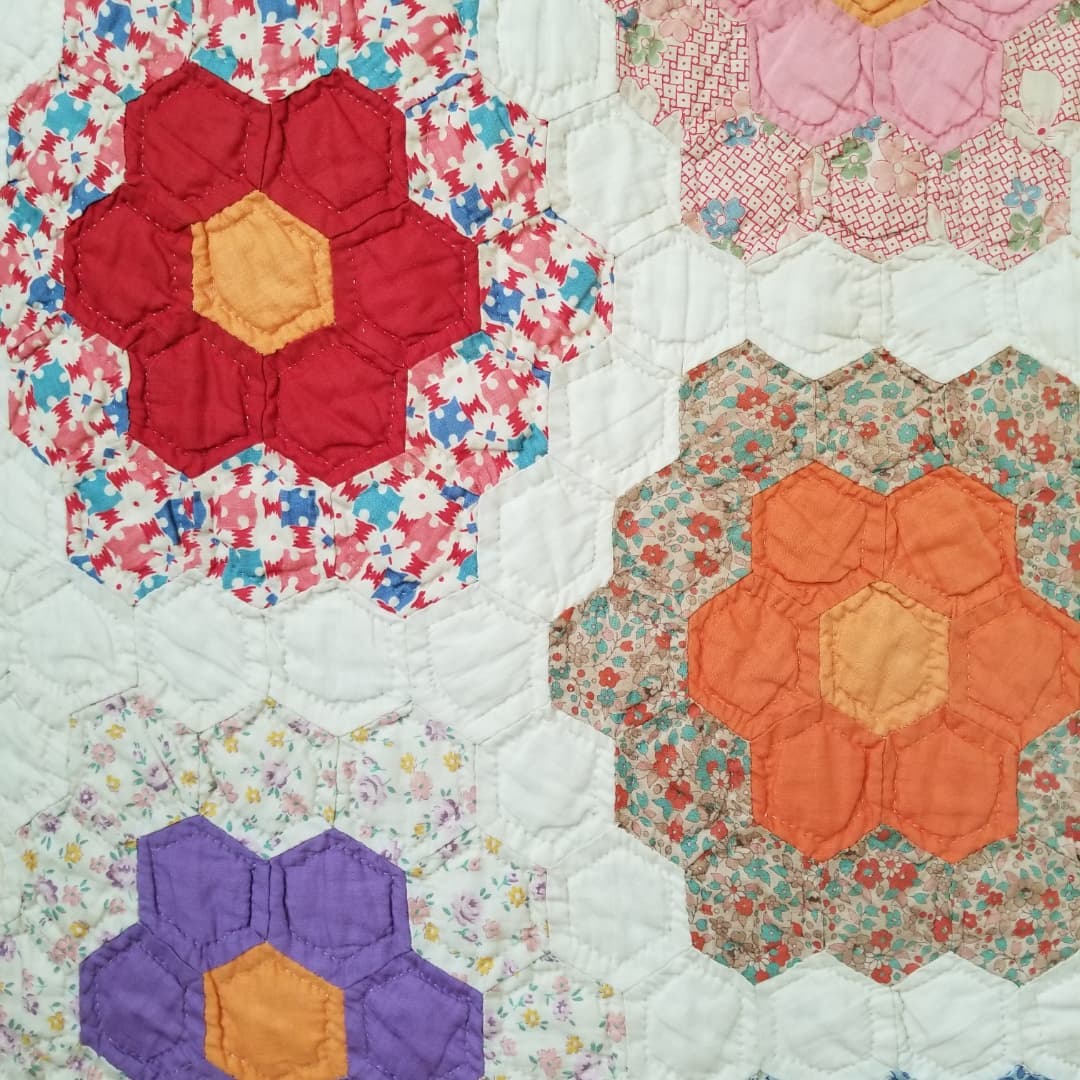Grandmother's Garden, Friendship Flower Quilt